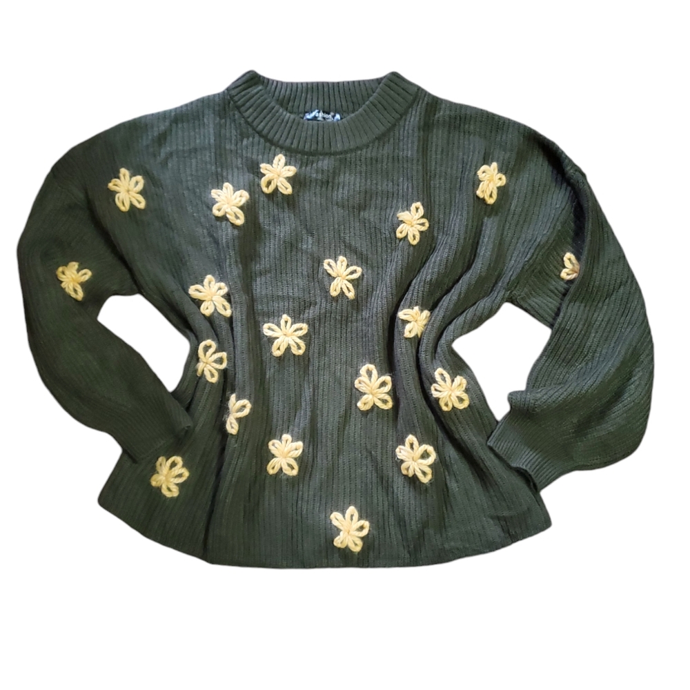 Hand crafted embroidery sweater